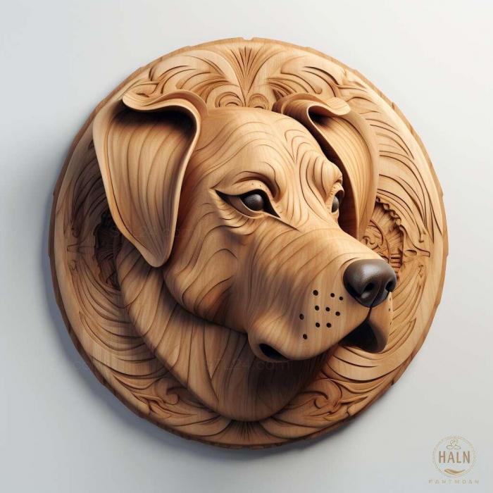 Nature and animals (st Falen dog 1, NATURE_433) 3D models for cnc